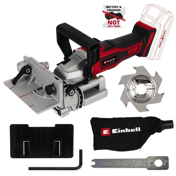 Einhell Фрезер ламельний TE-BJ 18 Li - Solo акум., PXC, 18В, 20 мм, диск 100х22х3.8 мм (4350630)