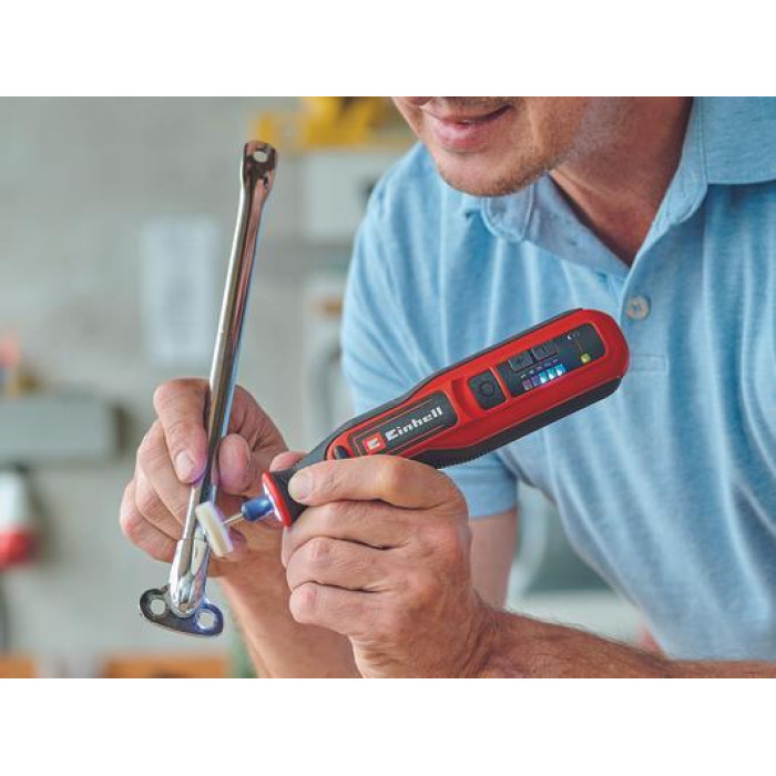 Einhell Шліфмашина шліфувально-гравірувальна акумуляторна TE-MT 7.2LI 7.2В 5500-26000об·хв 51 насадка 1.2кг (4419330)