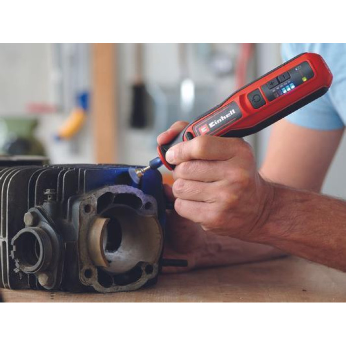 Einhell Шліфмашина шліфувально-гравірувальна акумуляторна TE-MT 7.2LI 7.2В 5500-26000об·хв 51 насадка 1.2кг (4419330)