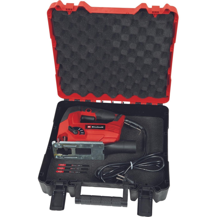 Einhell Лобзик електричний TC-JS 80/1 Kit, 550Вт, 1000-3000об•хв, в комплекті 3 полотна, кейс, 1.86кг (4321157)