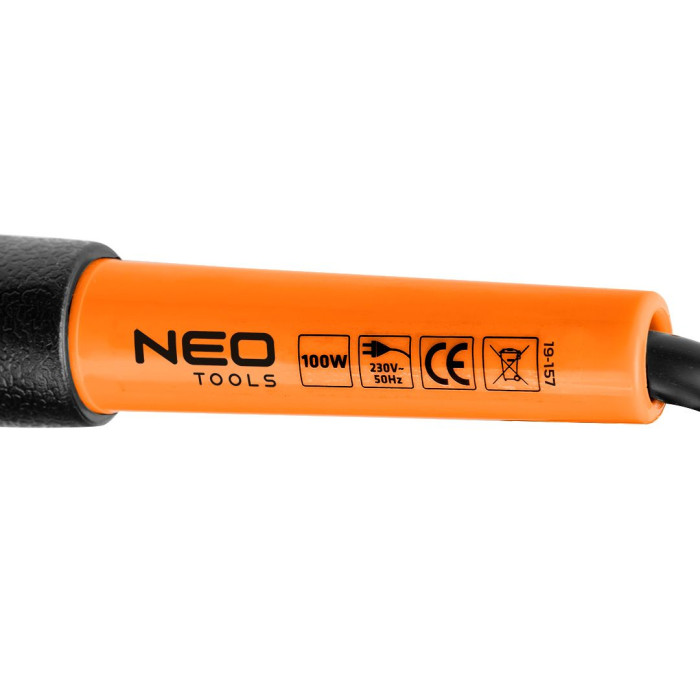Паяльник електричний Neo Tools100Вт 500°C нікельована мідь (19-157)