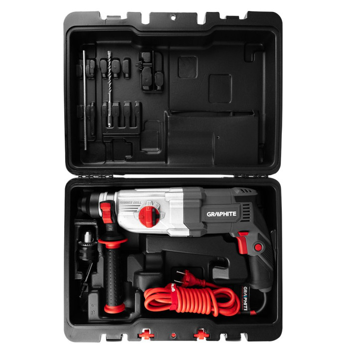 Перфоратор GRAPHITE SDS-plus 900Вт 3.4Дж кейс 6.1кг (58G539)