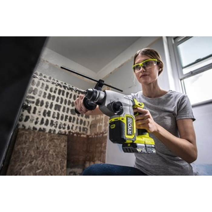 Ryobi Перфоратор акумуляторний RSDS18X-1C40S SDS-plus ONE+ 18В НР акб 1х4А·год 4Дж 3.2кг 4 режими (5133005383)