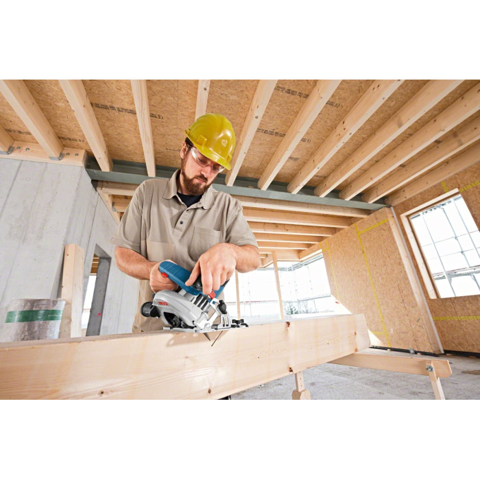 Bosch Пила циркулярна Professional GKS 18V-57, 18 В, диск 164 мм, 3400 об/хв, 3.4 кг (06016A2200)