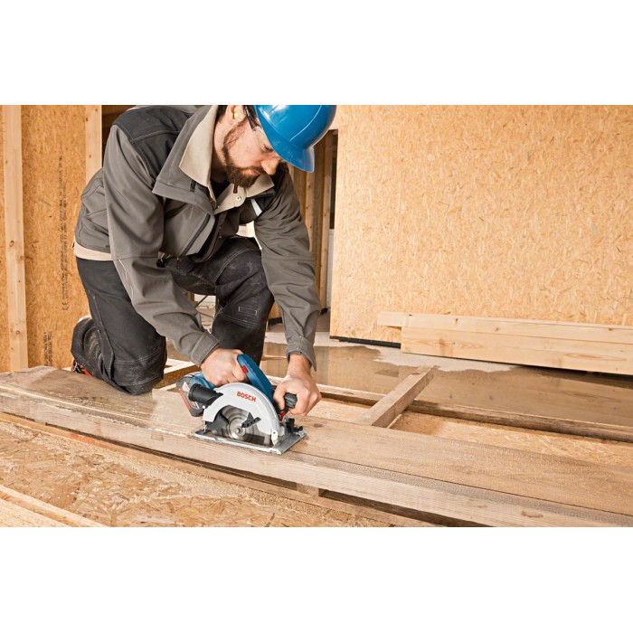 Bosch Пила циркулярна Professional GKS 18V-57, 18 В, диск 164 мм, 3400 об/хв, 3.4 кг (06016A2200)