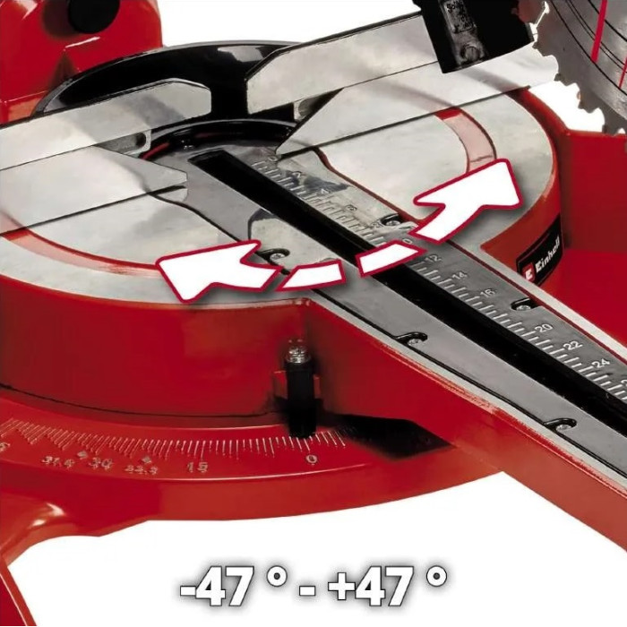 Пила торцовочна Einhell TC-SM 2534/1 Dual з протяжкою 2100Вт диск 250мм 14.3кг лазер (4300395)