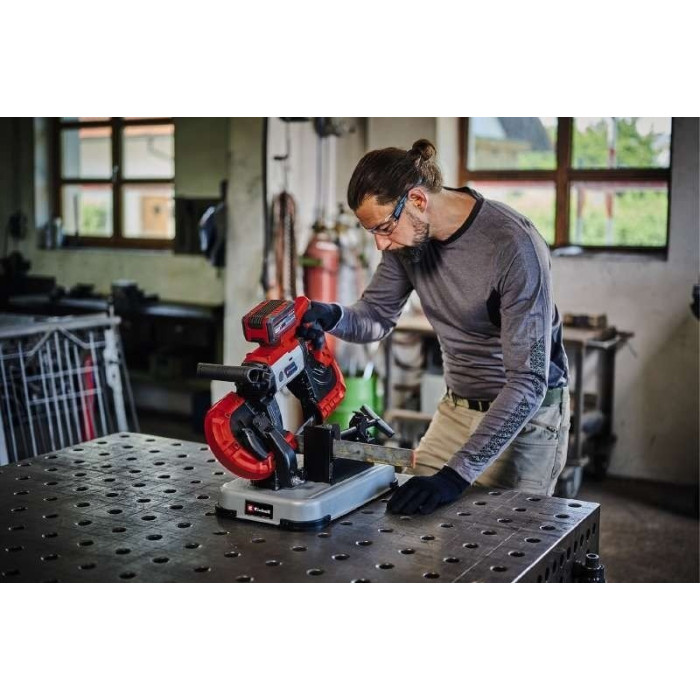 Einhell Пила стрічкова акумуляторна TE-MB 18/127 ULI - Solo, PXC 18В, 120м•хв, 115/127мм, 2 стрічки по металу 1141х13х0.65мм, LED, 12.66кг, без АКБ і ЗП (4504215)