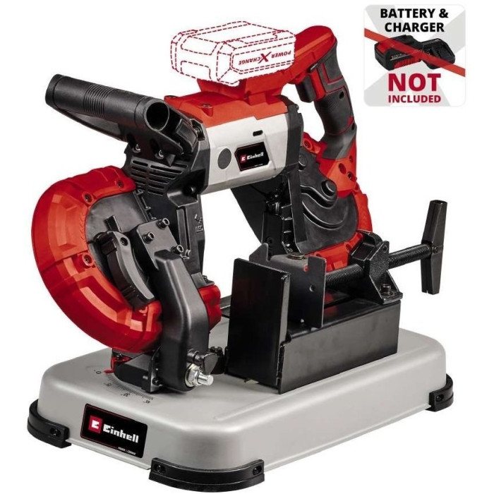 Einhell Пила стрічкова акумуляторна TE-MB 18/127 ULI - Solo, PXC 18В, 120м•хв, 115/127мм, 2 стрічки по металу 1141х13х0.65мм, LED, 12.66кг, без АКБ і ЗП (4504215)