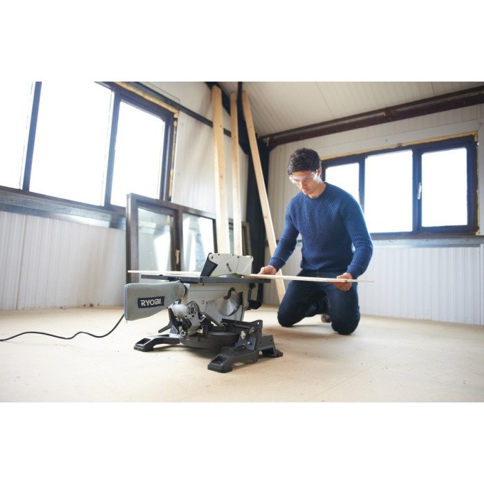 Ryobi Пилка торцювальна комбінована RTMS1800-G, 1800Вт, диск 254мм, 26.8кг (5133002152)