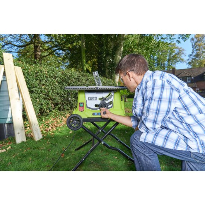 Ryobi Пиляльний верстат RTS1800EF-G 1800Вт настільна 254мм зі станиною и транспорт.колесами (5133002025)