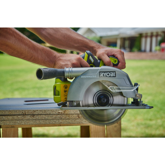 Ryobi Пила дискова акумуляторна R18CS7-0 ONE+ безщіткова 18В 184мм 2.8кг без АКБ та ЗП (5133002890)