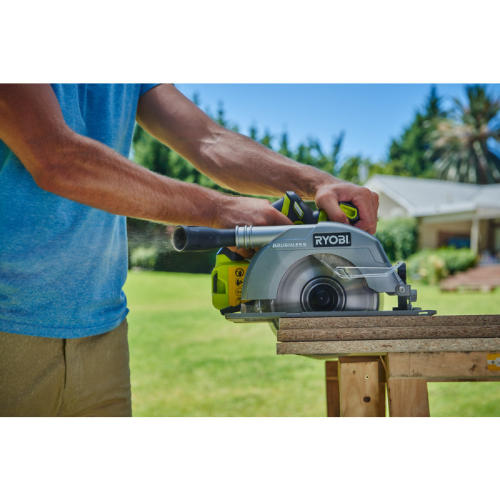Ryobi Пила дискова акумуляторна R18CS7-0 ONE+ безщіткова 18В 184мм 2.8кг без АКБ та ЗП (5133002890)
