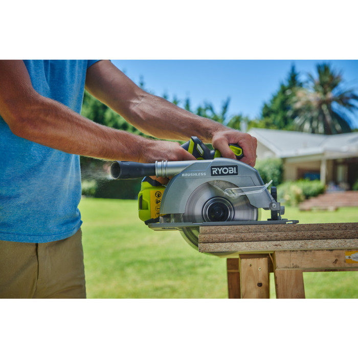 Ryobi Пила дискова акумуляторна R18CS7-0 ONE+ безщіткова 18В 184мм 2.8кг без АКБ та ЗП (5133002890)
