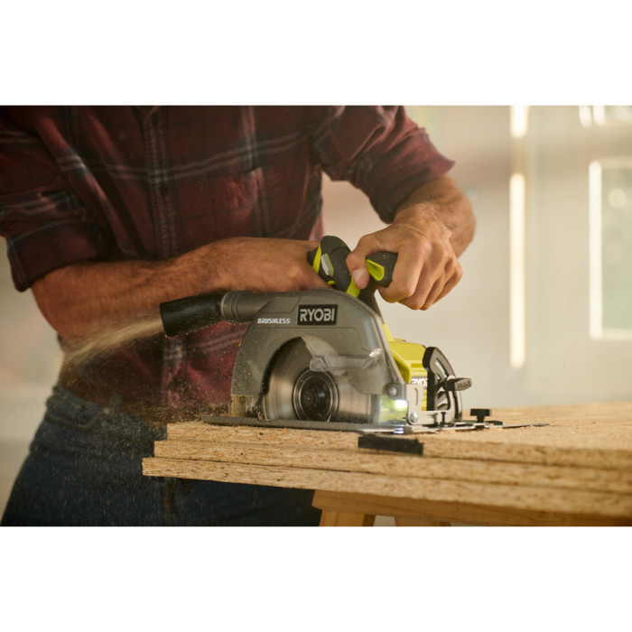 Ryobi Пила дискова акумуляторна R18CS7-0 ONE+ безщіткова 18В 184мм 2.8кг без АКБ та ЗП (5133002890)