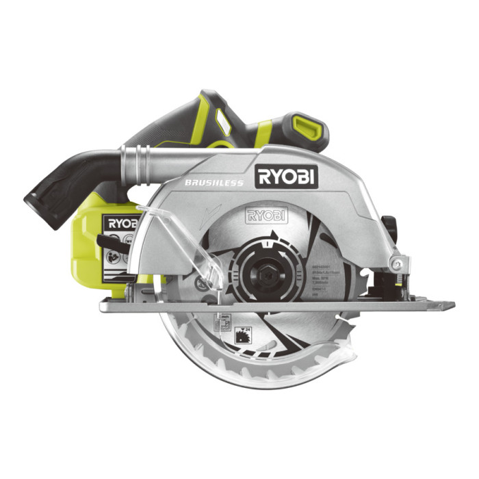 Ryobi Пила дискова акумуляторна R18CS7-0 ONE+ безщіткова 18В 184мм 2.8кг без АКБ та ЗП (5133002890)