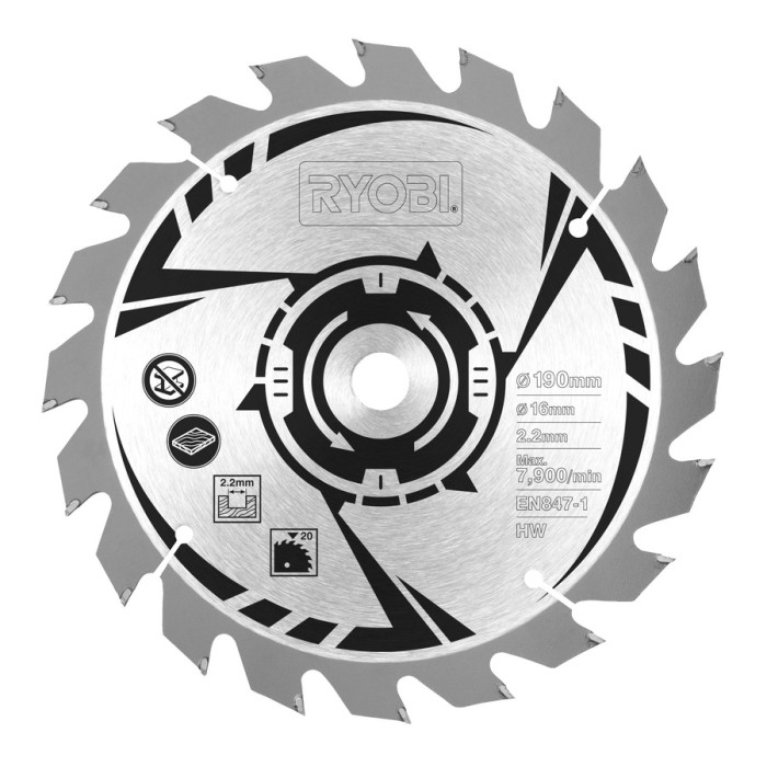 Ryobi Пила дискова RCS1400-G 1400Вт 190мм, 66мм, 5000 об/хв (5133002778)