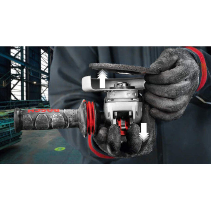 Угловая шлифмашина (болгарка) Bosch GWS 13-125 S X-LOCK , 125мм, 1300Вт, 2800-11500 об/мин (06017B6002)