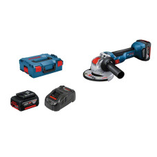 Акумуляторна кутова шліфувальна машина (болгарка) Bosch Professional GWX 18V-10, 2x5.0 Аг, L-BOXX 136 (06017B0102)