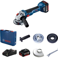 Акумуляторна кутова шліфувальна машина (болгарка) Bosch Professional GWX 18V-10, 2x5.0 Аг, L-BOXX 136 (06019J4004)