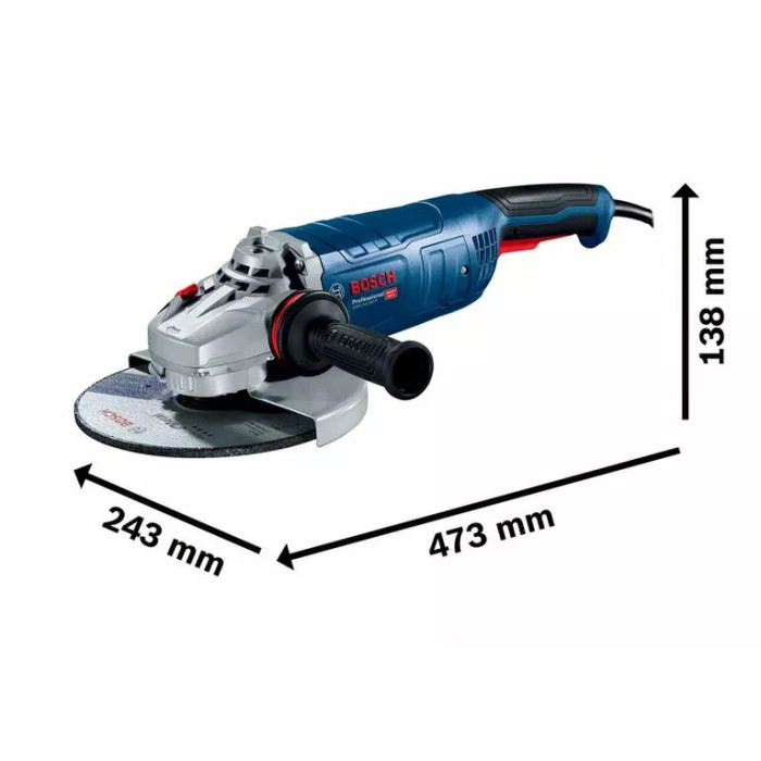 Шліфмашина кутова Bosch GWS 24-230 P 230мм 2400Вт 8500об·хв 5.7кг (06018C3100)