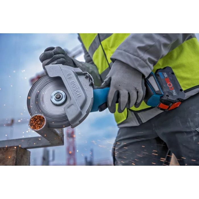 Bosch Шліфмашина кутова акумуляторна GWS 182P 125 мм 18В 2800-9000об·хв без АКБ та ЗП 1,7кг (06019H6L01)