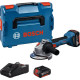 Шліфмашина кутова акумуляторна Bosch GWS 18V-8 125мм 18В 2x5А·год 0-11000об·хв 1.7кг кейс ЗПGAL 18V-40 (06019N9003)