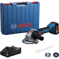 BOSCH Шліфмашина кутова акумуляторна GWS 18V-8 125мм 18В 1x4А·год 0-11000об·хв 1.6кг кейс ЗПGAL 18V-40 (06019N9021)