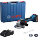 Шліфмашина кутова акумуляторна Bosch GWS 18V-8 125мм 18В 1x4А·год 0-11000об·хв 1.6кг кейс ЗПGAL 18V-40 (06019N9021)