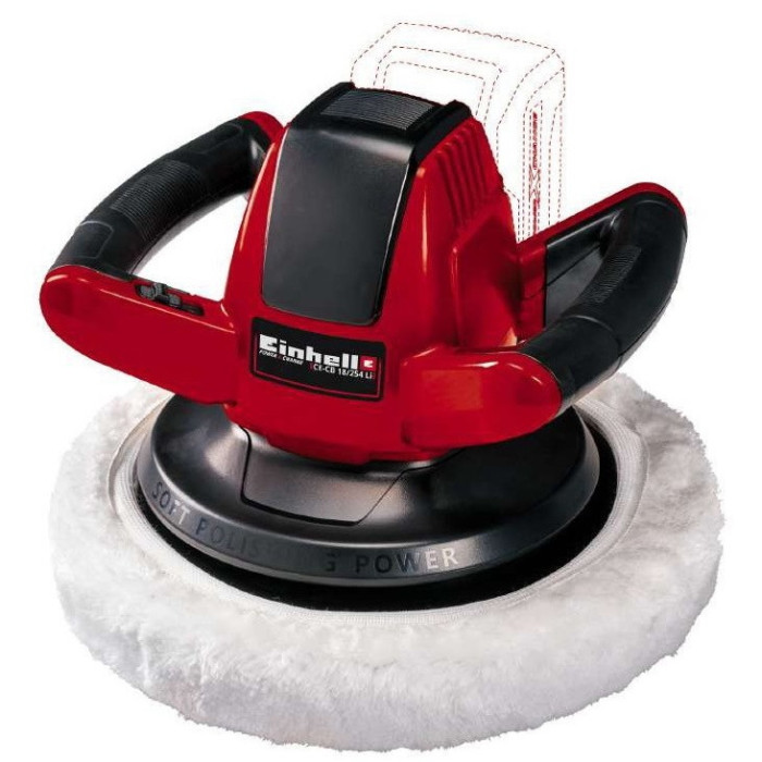 Einhell Шліфмашина полірувальна CE-CB 18/254 Li - Solo, PXC акум, d254 мм, 18В (без АКБ і ЗП) (2093301)