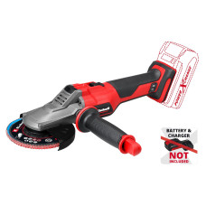 Шліфмашина кутова акумуляторна Einhell TP-AG 18/125 F Li BL - Solo, PXC, 18В, безщіткова, 125 мм, 8500 об/хв, плаский редуктор, 1.57кг (без АКБ та ЗП) (4431175)