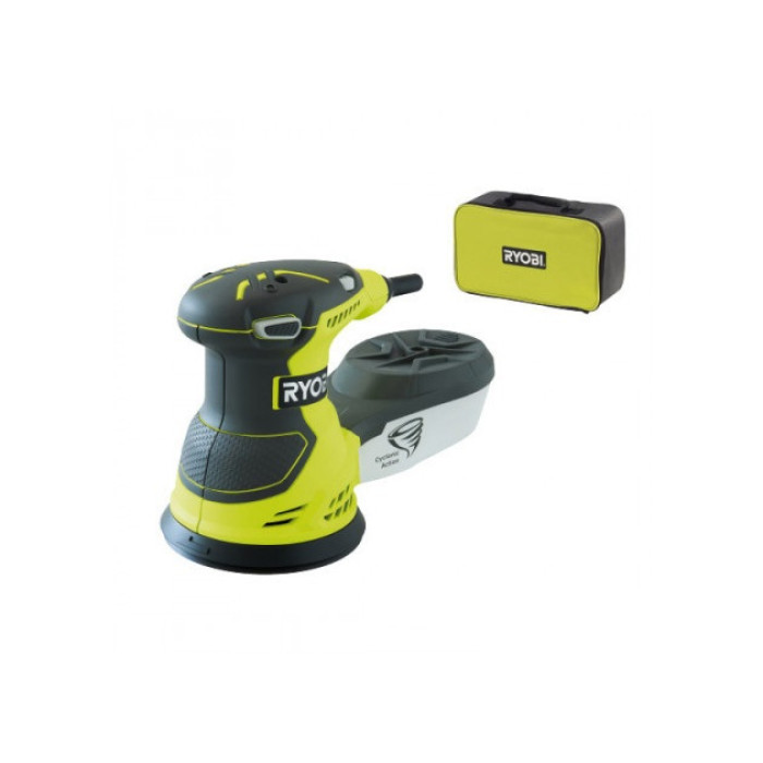Ryobi Шліфмашина ексцентрикова ROS300A, 300Вт, 125мм, 20 листів (5133001142)