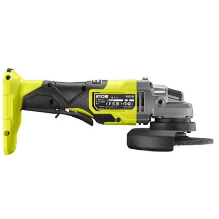 Ryobi Шліфмашина кутова RAG18X-0, акумуляторна ONE+ НР, безщіткова, 125мм, 18В (без АКБ та ЗУ) (5133005011)