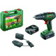 Шуруповерт-дриль Bosch UniversalDrill 18V, 2x1.5Ач, 40Нм, 440/1450 об/хв, ЗП, 1.2кг, кейс (06039D4002)