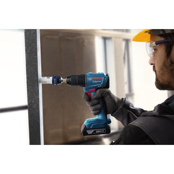 Шурупокрут-дриль акумуляторний Bosch GSR 185-LI 18В 2х2.0А·год 50Нм 500·1900об·хв 0.9кг (06019K3000)