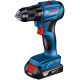 Шурупокрут-дриль акумуляторний Bosch GSR 185-LI 18В 2х2.0А·год 50Нм 500·1900об·хв 0.9кг (06019K3000)