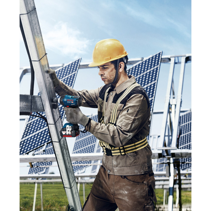 Bosch Гайкокрут Professional GDS 18V-400 акум, 2* 18 В GBA 5 Аг, 400 Нм, 0-2500 об/хв, ЗУ GAL 18V-40, кейс, зажим квадрат, 1.87 кг (06019K0020)