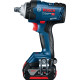 Bosch Гайкокрут Professional GDS 18V-400 акум, 2* 18 В GBA 5 Аг, 400 Нм, 0-2500 об/хв, ЗУ GAL 18V-40, кейс, зажим квадрат, 1.87 кг (06019K0020)