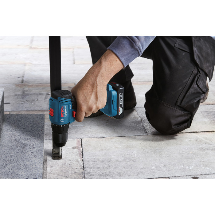 Шурупокрут-дриль акумуляторний Bosch GSR 185-LI 18В 2х2.0А·год 50Нм 500·1900об·хв 0.9кг (06019K3000)