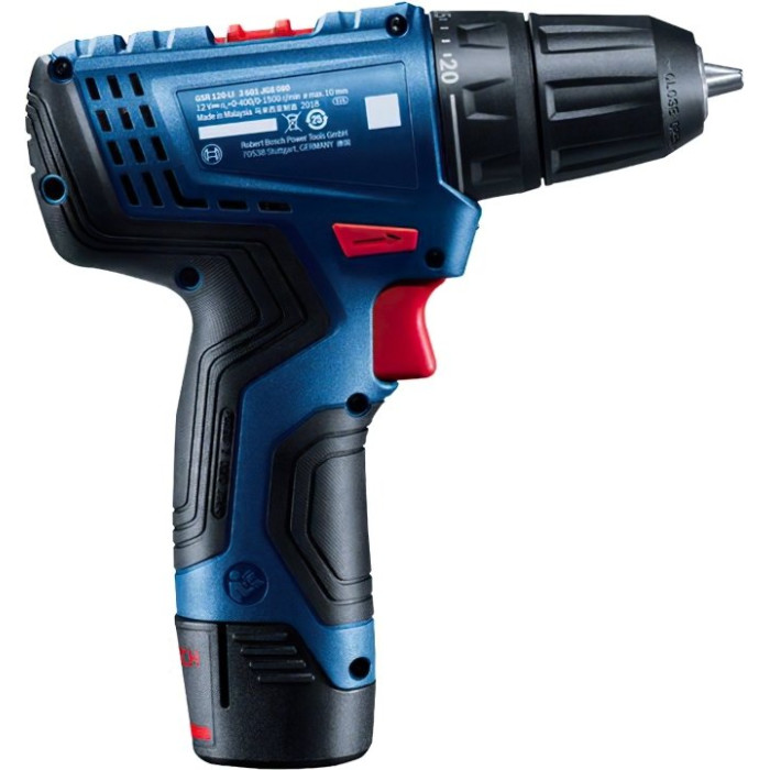 Шурупокрут-дриль акумуляторний Bosch GSR 120-LI 12В 2х2А·год 14·30Нм 0-400·0-1500об·хв 2.5кг (06019G8002)