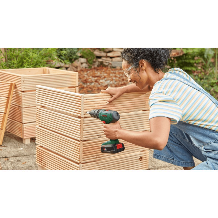 Bosch Шурупокрут-дриль акумуляторний EasyImpact 18V-40 18В 2х2А·год 20·38Нм 0-430·0-1630об·хв кейс ЗП набір з 34 предметів (АС Xline) 1.4кг (06039D8109)
