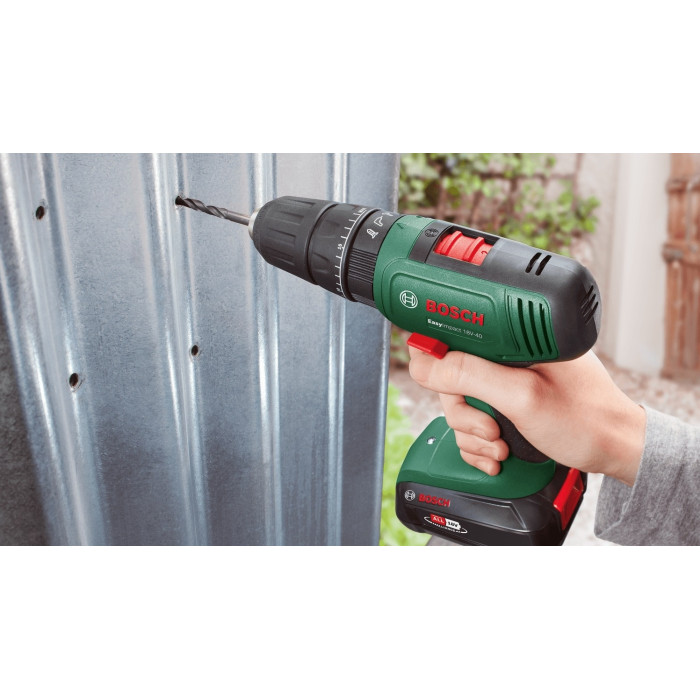 Шурупокрут-дриль акумуляторний Bosch EasyImpact 18V-40 18В 1х2А·год 20·38Нм 0-430·0-1630об·хв кейс ЗП 1.4кг (06039D8107)