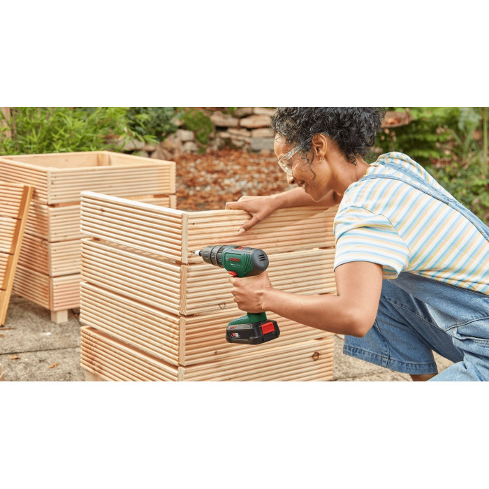 Шурупокрут-дриль акумуляторний Bosch EasyImpact 18V-40 18В 1х1.5А·год 20·38Нм 0-430·0-1650об·хв кейс ЗП 1.4кг (06039D8101)