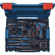 Шурупокрут-дриль акумуляторний Bosch GSR 12V-15 2х2А·год 30Нм 400·1300об·хв 0.89кг GAL 12V-20 + набір ручного інструменту (060186810R)