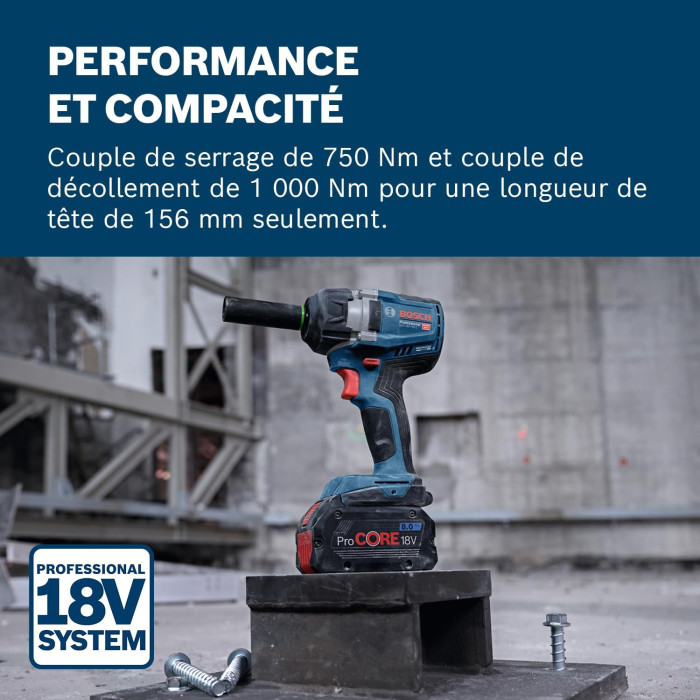 Гайковерт ударний Bosch GDS 18V-750C 18В до 3000об·хв 270/380/750Нм квадрат 1/2
