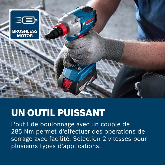 Гайковерт ударний Bosch GDX 18V-285 18В до 3600об·хв 285Нм квадрат 1/2