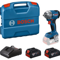 Гайковерт ударний Bosch GDS 18V-350 18В 2x4А·год до 3400об·хв 85/200/350Нм квадрат 1/2" ЗП GAL 18V-20 кейс 1.1кг (06019M5021)