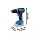 Шурупокрут-дриль акумуляторний Bosch GSB 18V-65 18В 31·65Нм 0-2100об·хв кейс 1.12кг (06019N3301)