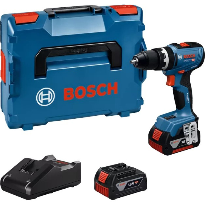 Шурупокрут-дриль акумуляторний Bosch GSB 18V-65 18В 2х5А·год 31·65Нм 0-2100об·хв ЗП GAL18V-40 кейс 1.12кг (06019N3303)