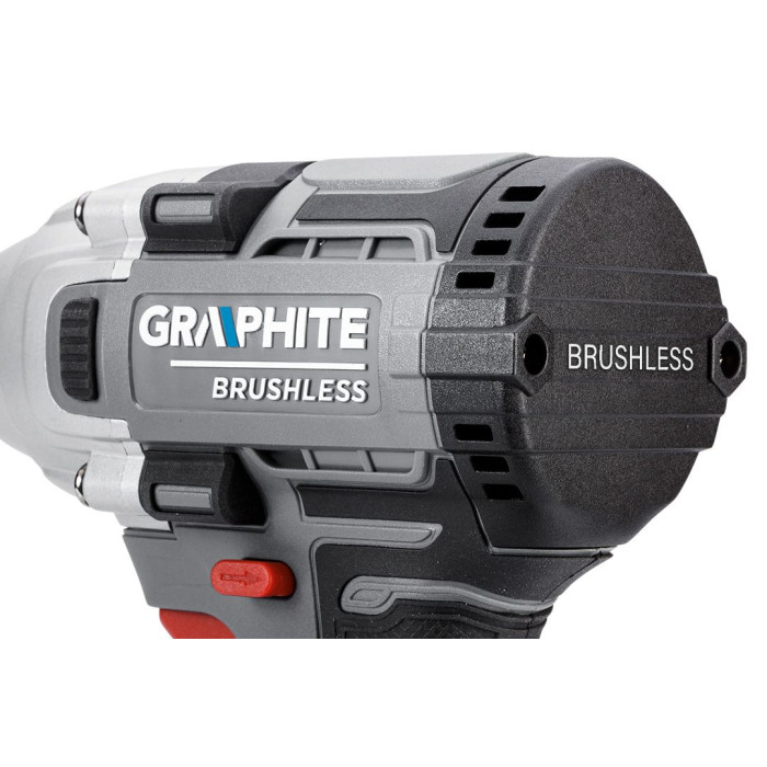 Гайковерт ударний GRAPHITE Energy+ 18В безщітковий 2600об·хв 330Нм 1/2