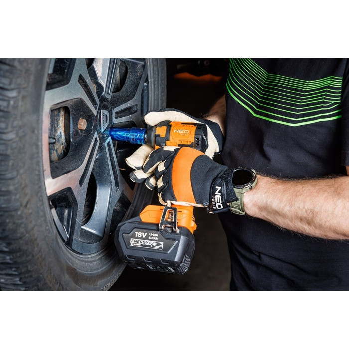 Гайковерт ударний Neo Tools Energy+ 18В безщітковий 2500об·хв 350Нм 1/2